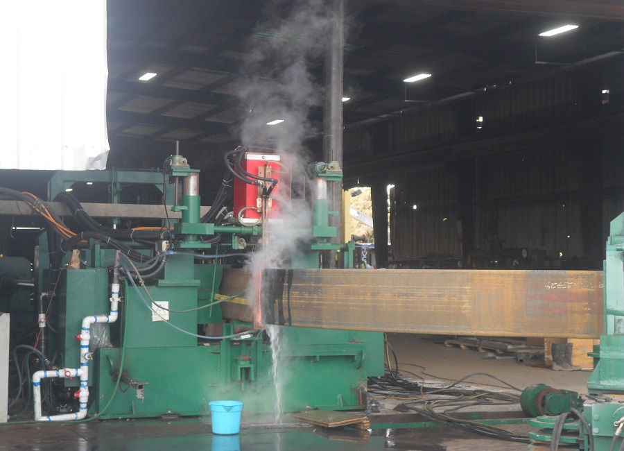 Long bends induction heating bending machine